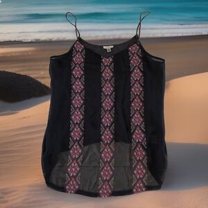 Ecote Urban Outfitters Women’s Sheer Embroidered Boho Cami Tank Top Purple Med